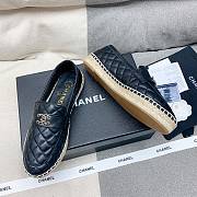 Bagsaaa Chanel Espadrilles Shoes Quilted Leather Black  - 5