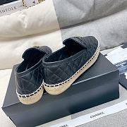 Bagsaaa Chanel Espadrilles Shoes Quilted Leather Black  - 3