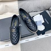 Bagsaaa Chanel Espadrilles Shoes Quilted Leather Black  - 2