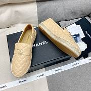 	 Bagsaaa Chanel Espadrilles Shoes Quilted Leather Beige - 2