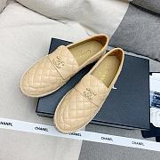 	 Bagsaaa Chanel Espadrilles Shoes Quilted Leather Beige - 6