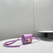 	 Bagsaaa Celine Mini Triomphe Purple Bag - 11x8x4cm - 6