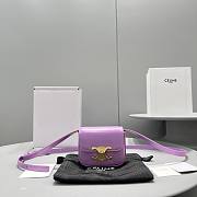 	 Bagsaaa Celine Mini Triomphe Purple Bag - 11x8x4cm - 5