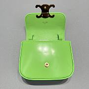 	 Bagsaaa Celine Mini Triomphe Green Bag - 11x8x4cm - 5