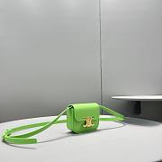 	 Bagsaaa Celine Mini Triomphe Green Bag - 11x8x4cm - 3