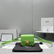 	 Bagsaaa Celine Mini Triomphe Green Bag - 11x8x4cm - 2