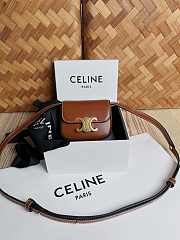 	 Bagsaaa Celine Mini Triomphe Brown Bag - 11x8x4cm - 1
