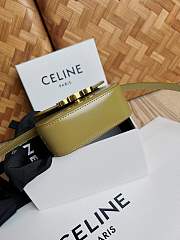 	 Bagsaaa Celine Mini Triomphe Light Green Bag - 11x8x4cm - 6