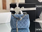 	 Bagsaaa Chanel Denim Flap Bag - 18x13x7cm - 5