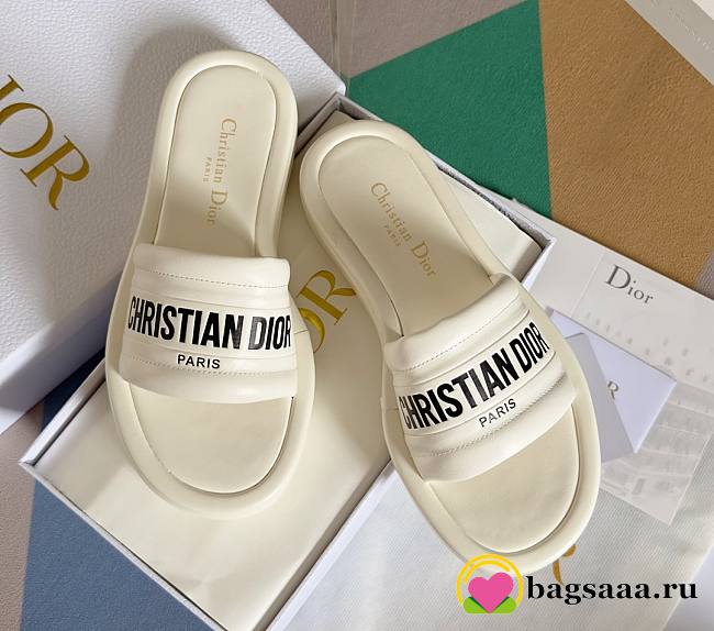 	 Bagsaaa Dior Every D Slides White - 1