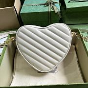 Bagsaaa Gucci Interlocking G mini white heart bag - 20x17.5x6.5cm - 4