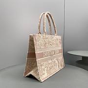 	 Bagsaaa Dior Book Tote MediumPink Toile de Jouy Embroider - 36 x 27.5 x 16.5 cm - 2
