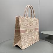 	 Bagsaaa Dior Book Tote Large Pink Toile de Jouy Embroider - 42 x 35 x 18.5 cm - 3
