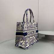 	 Bagsaaa Dior Book Tote Medium Blue Toile de Jouy Embroider - 36 x 27.5 x 16.5 cm - 6