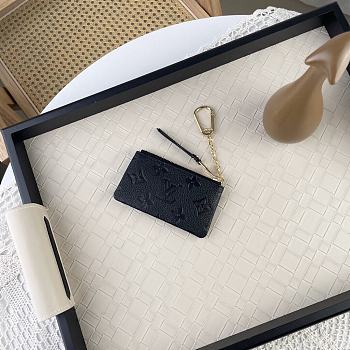 Bagsaaa Louis Vuitton Key Pouch Black Monogram - 12 x 7 x 1.5 cm