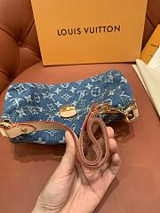 Bagsaaa Louis Vuitton Monogram Denim Mini Pleaty Bag in Blue - 25x15x9cm  - 6