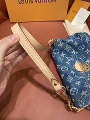 Bagsaaa Louis Vuitton Monogram Denim Mini Pleaty Bag in Blue - 25x15x9cm  - 5