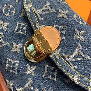 Bagsaaa Louis Vuitton Monogram Denim Mini Pleaty Bag in Blue - 25x15x9cm  - 4