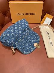 Bagsaaa Louis Vuitton Monogram Denim Mini Pleaty Bag in Blue - 25x15x9cm  - 2