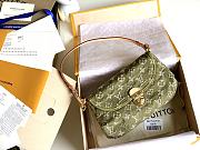 	 Bagsaaa Louis Vuitton Monogram Denim Mini Pleaty Bag in Green - 25x15x9cm - 1