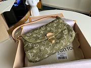 	 Bagsaaa Louis Vuitton Monogram Denim Mini Pleaty Bag in Green - 25x15x9cm - 5