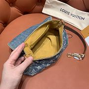 	 Bagsaaa Louis Vuitton Monogram Denim Mini Pleaty Bag - 25x15x9cm - 6