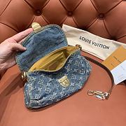 	 Bagsaaa Louis Vuitton Monogram Denim Mini Pleaty Bag - 25x15x9cm - 5