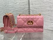 Bagsaaa Dior Miss Caro Pink Macrocannage Lambskin Bag - 19 x 13 x 5.5 cm - 1