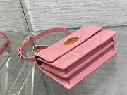 Bagsaaa Dior Miss Caro Pink Macrocannage Lambskin Bag - 19 x 13 x 5.5 cm - 4