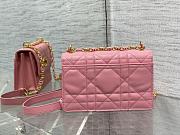Bagsaaa Dior Miss Caro Pink Macrocannage Lambskin Bag - 19 x 13 x 5.5 cm - 3