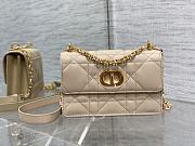 	 Bagsaaa Dior Miss Caro Beige Macrocannage Lambskin Bag - 19 x 13 x 5.5 cm - 1