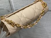 	 Bagsaaa Dior Miss Caro Beige Macrocannage Lambskin Bag - 19 x 13 x 5.5 cm - 4