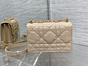 	 Bagsaaa Dior Miss Caro Beige Macrocannage Lambskin Bag - 19 x 13 x 5.5 cm - 5