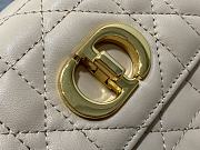 	 Bagsaaa Dior Miss Caro Beige Macrocannage Lambskin Bag - 19 x 13 x 5.5 cm - 6