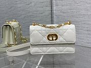 	 Bagsaaa Dior Miss Caro White Macrocannage Lambskin Bag - 19 x 13 x 5.5 cm - 1