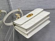 	 Bagsaaa Dior Miss Caro White Macrocannage Lambskin Bag - 19 x 13 x 5.5 cm - 5