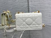 	 Bagsaaa Dior Miss Caro White Macrocannage Lambskin Bag - 19 x 13 x 5.5 cm - 3