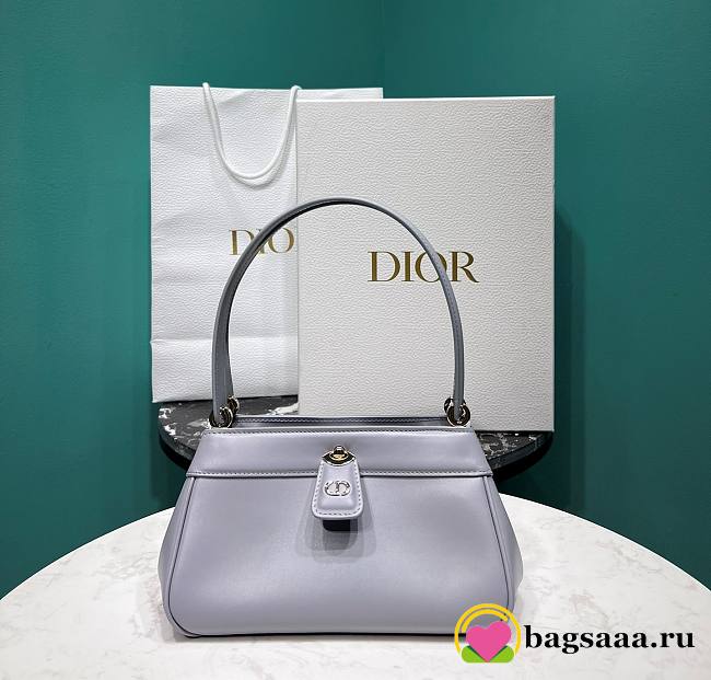 	 Bagsaaa Dior Small Key Blue Box Calfskin Bag - 22 x 12.5 x 12cm - 1