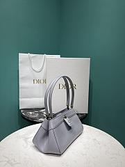 	 Bagsaaa Dior Small Key Blue Box Calfskin Bag - 22 x 12.5 x 12cm - 2