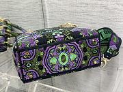 Bagsaaa Dior Lady Multicolor Dior Indian Purple Embroidery 24cm - 5