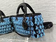 Bagsaaa Dior Lady D-Joy Black Satin And Turquoise Beaded Fringe - 25cm - 6