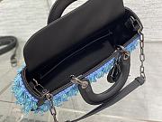 Bagsaaa Dior Lady D-Joy Black Satin And Turquoise Beaded Fringe - 25cm - 5