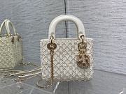 Bagsaaa Dior Lady Mini White Pearl 17cm - 1