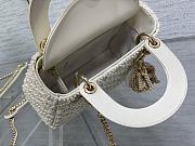 Bagsaaa Dior Lady Mini White Pearl 17cm - 4