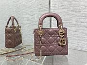 Bagsaaa Dior Lady Mini Dark Pink Bag 17cm - 1