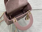 Bagsaaa Dior Lady Mini Dark Pink Bag 17cm - 3