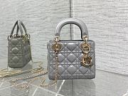 	 Bagsaaa Dior Lady Mini Grey Bag 17cm - 1