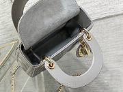 	 Bagsaaa Dior Lady Mini Grey Bag 17cm - 5