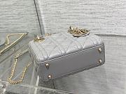 	 Bagsaaa Dior Lady Mini Grey Bag 17cm - 2