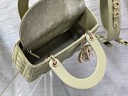 Bagsaaa Dior Lady Small Light Green Lambskin Leather 20cm - 6